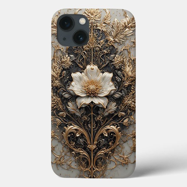 Elegant Floral Design Featuring Ornate Patterns Case-Mate iPhone Case (Back)