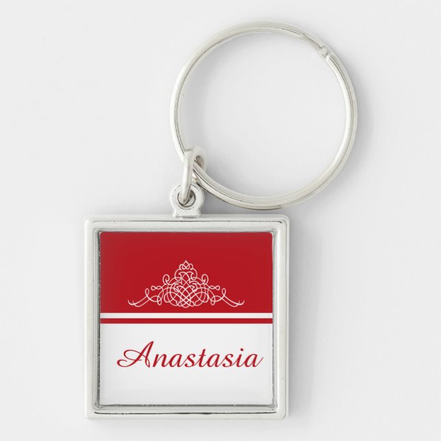 Elegant floral design keychain (Front)
