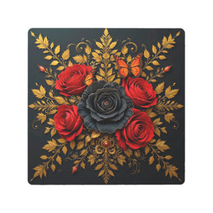 Elegant Floral Design Metal Print