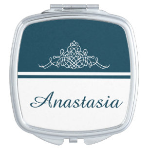 Elegant floral design mirror for makeup