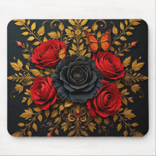 Elegant Floral Design Mouse Pad
