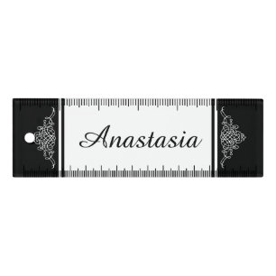 Elegant floral design ruler