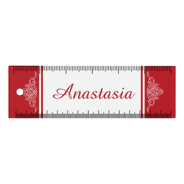 Elegant floral design ruler (Front)