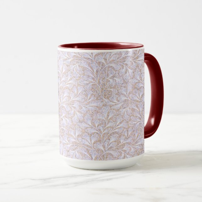 ELEGANT FLORAL DESIGN, WHITE FLOWERS MUG (Front Right)