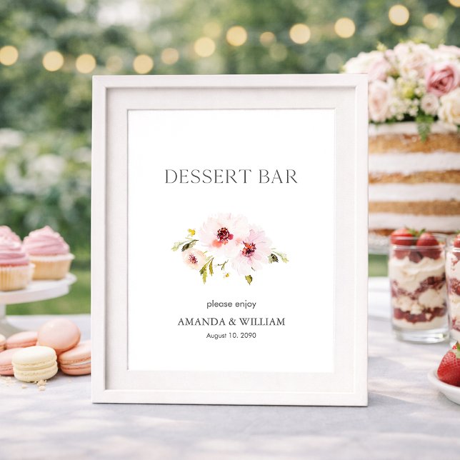 Elegant Floral Dessert Bar Sign (Creator Uploaded)