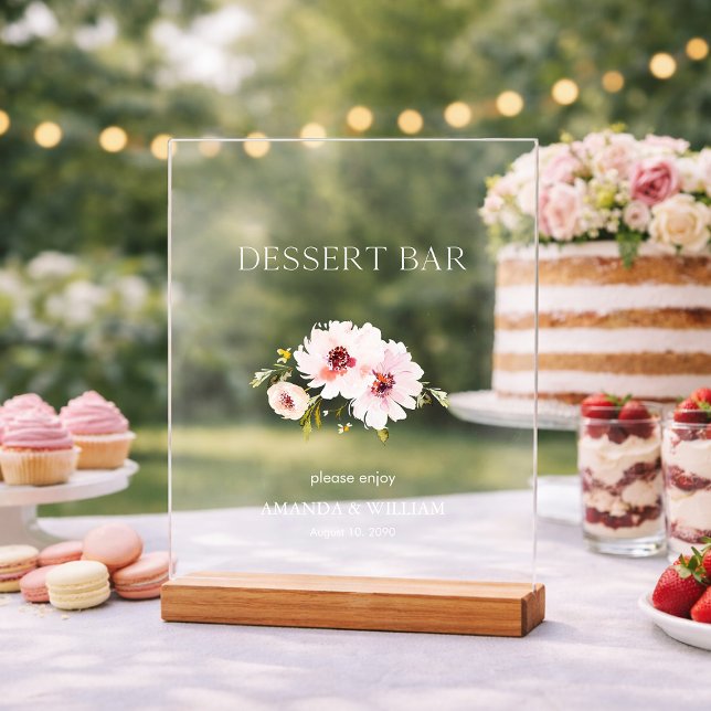 Elegant Floral Dessert Bar Sign (Creator Uploaded)
