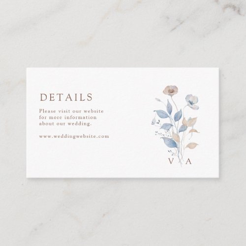 Elegant Floral Detail Enclosure Card