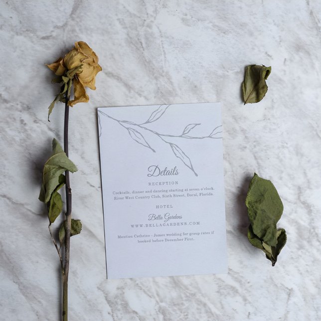 Elegant Floral Details Enclosure Card (Creator Uploaded)