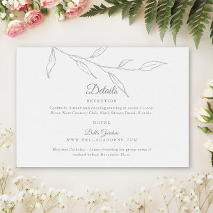 Elegant Floral Details Enclosure Card