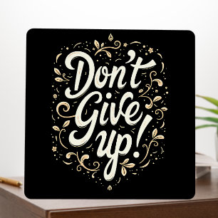 Elegant Floral "Don't Give Up!" Motivational Foam Board