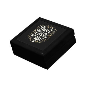 Elegant Floral "Don't Give Up!" Motivational  Gift Box