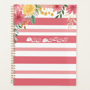 Elegant Floral Dual Name Bridal Shower Planner