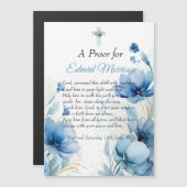 Elegant Floral Dusty Blue Baptism (Front/Back)