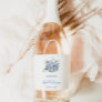 Elegant Floral Dusty Blue Bridal Shower Favor Sparkling Wine Label