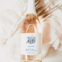 Elegant Floral Dusty Blue Bridal Shower Favor