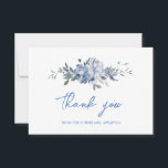Elegant Floral Dusty Blue Bridal Shower Thank You Card<br><div class="desc">Elegant Floral Dusty Blue Bridal Shower Thank You Card</div>