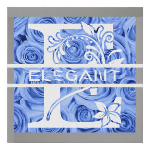 Elegant Floral E Canvas Art