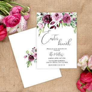 Elegant Floral Easter Brunch Invitation