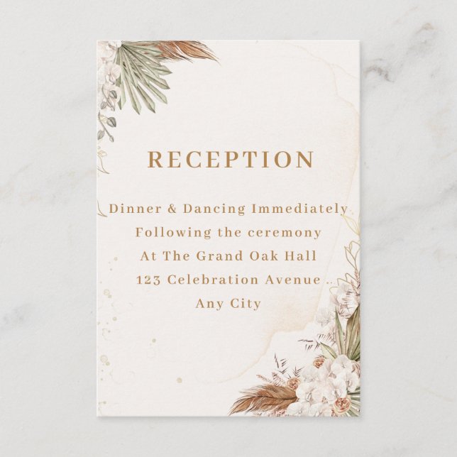 Elegant Floral Enclosure Card  (Front)