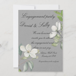 Elegant Floral Engagement Invitation