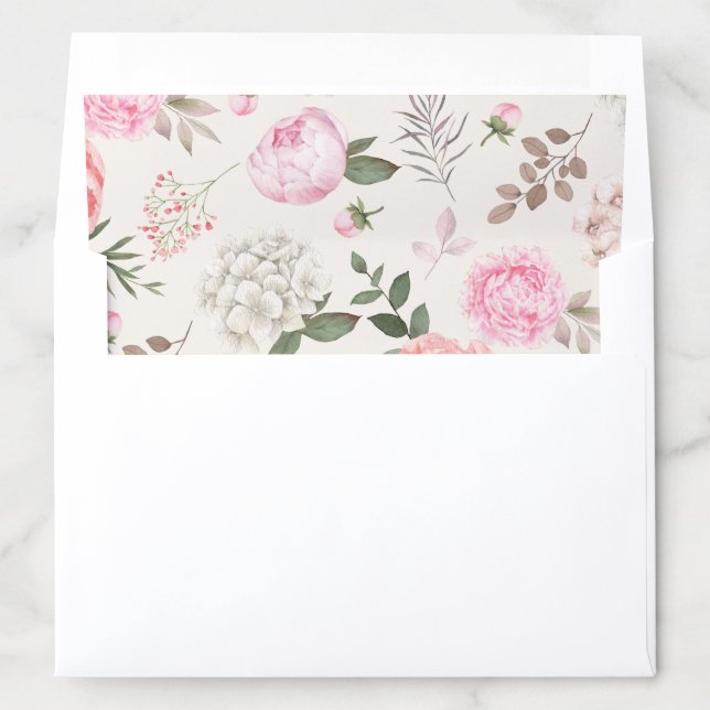 Elegant Floral Envelope Liner (In Envelope)