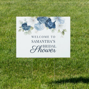Elegant Floral Eucalyptus Bloom Bridal Shower Sign