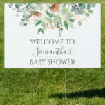 Elegant Floral Eucalyptus Greenery Baby Shower Si Sign Elegant Floral Eucalyptus Greenery Baby Shower Si Sign