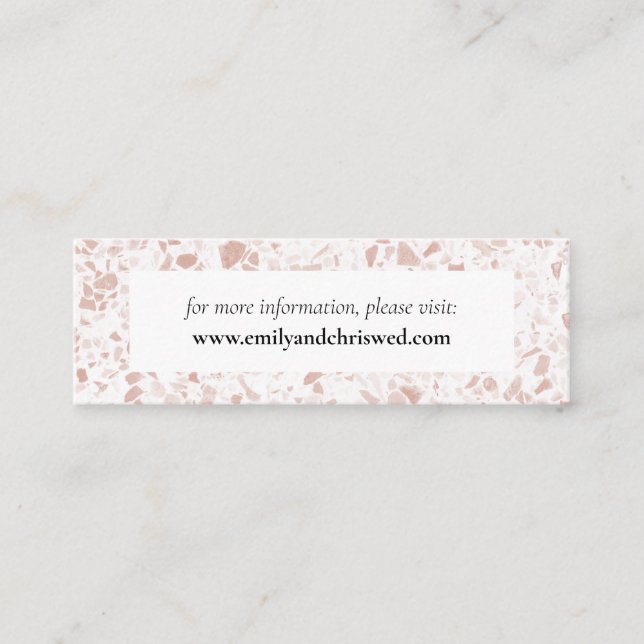 Elegant Floral Eucalyptus Wedding Mini Business Card (Front)