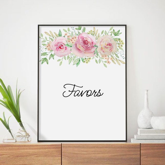 Elegant Floral Favors Poster (Creator Uploaded)