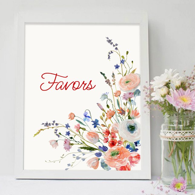 Elegant Floral Favors Poster (Creator Uploaded)