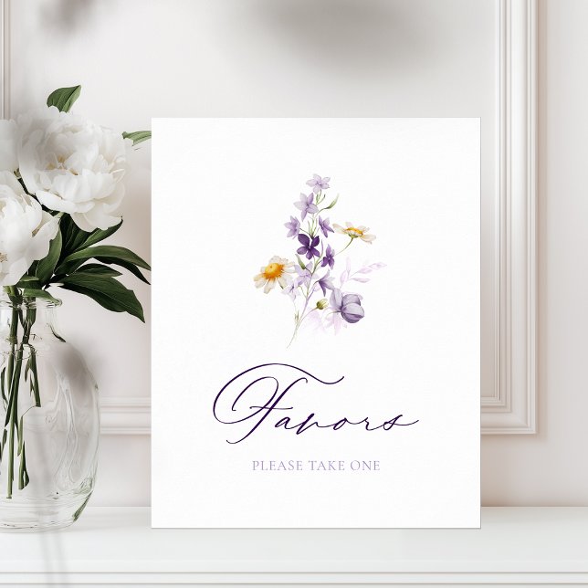 Elegant Floral Favors Sign (Creator Uploaded)