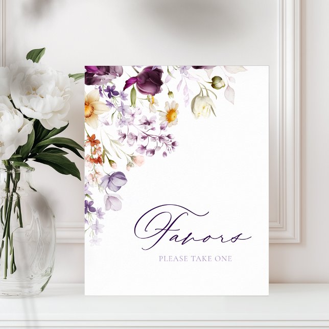 Elegant Floral Favors Sign (Creator Uploaded)