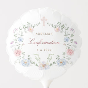 Elegant Floral Frame Confirmation Balloon