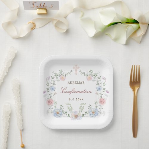 Elegant Floral Frame Confirmation