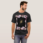 elegant floral frame design in vibrant colors T-Shirt