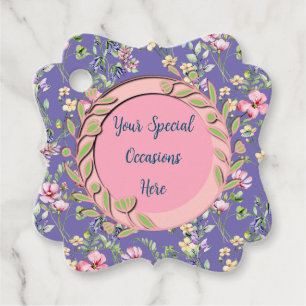 Elegant Floral Frame: for Every Occasion Fav Favor Tags
