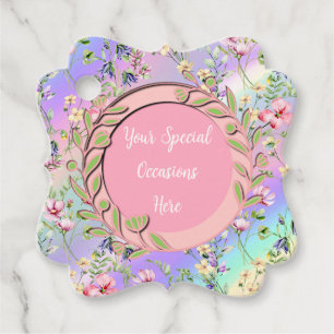 Elegant Floral Frame: for Every Occasion Fav Favor Tags
