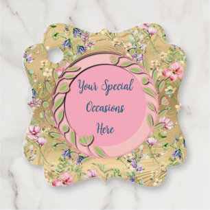 Elegant Floral Frame: for Every Occasion Favor Tags
