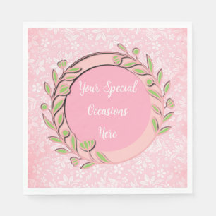 Elegant Floral Frame: for Every Occasion Napkins