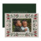 Elegant Floral Frame Horizontal Christmas Photo 