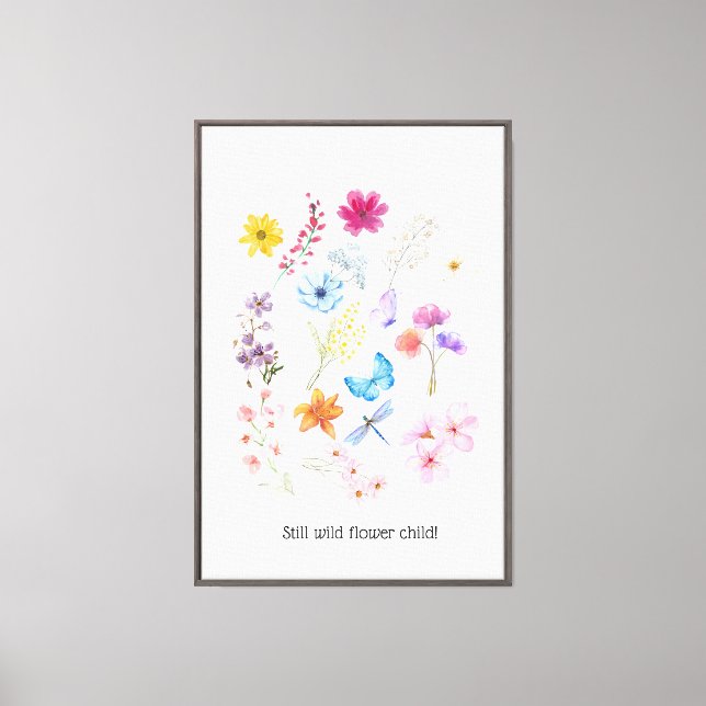 Elegant Floral Frames Canvas Print (Front)