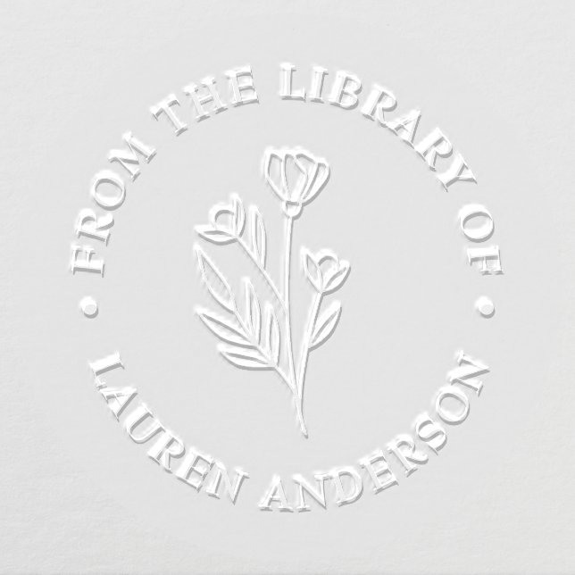 Elegant Floral from the Library of Bookplate Embosser (Design)
