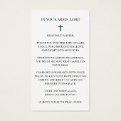 Elegant Floral Funeral Photo Sympathy Prayer Cards (Back)