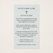 Elegant Floral Funeral Photo Sympathy Prayer Cards (Back)