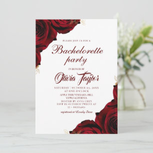 Elegant Floral Garden Bachelorette Party  Invitation