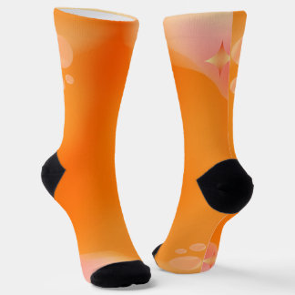 Elegant Floral Garden Blue Butterfly Crew Socks |