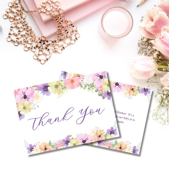 Elegant Floral Garden  Thank You Card (Creator Uploaded)