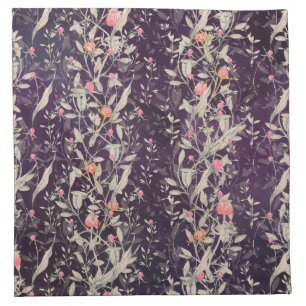 Elegant Floral Garden Watercolor Roses & Tulips Cloth Napkin