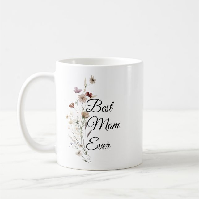 Elegant Floral Gift for Mother Coffee Mug (Left)