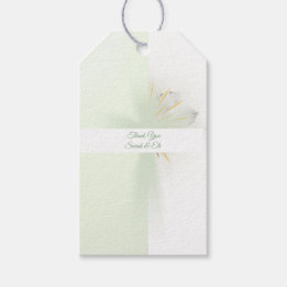Elegant floral glowing cross gift tags